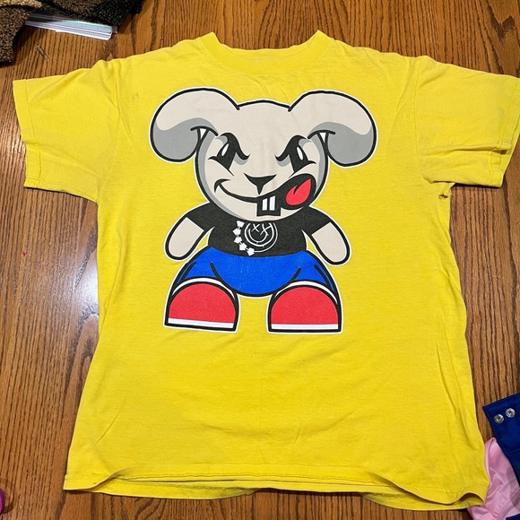Vintage Blink 182 Bunny Shirt Yellow Rare Collectible Band Tee - Picture 1 of 8